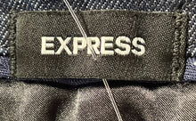 Load image into Gallery viewer, Express Womens Blue Flat Front Pockets Bootcut Leg Trouser Pants Size 2R
