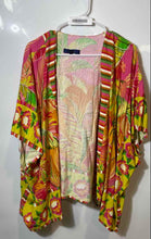 Load image into Gallery viewer, Rachel Roy Womens Multicolor Printed Tropical Open Front Cover-Up One Size
