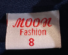 Load image into Gallery viewer, Moon Fashion Boys Dark Blue Stand-Up Collar Embroidered Dragon Jacket Size 8
