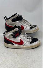 Load image into Gallery viewer, Nike Kids Court Borough Mid 2 White Black Red Lace-Up Sneaker Shoes Size 6Y
