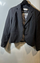 Load image into Gallery viewer, Calvin Klein Womens Gray Long Sleeve Pockets Notch Lapel Two-Button Jacket Sz 2
