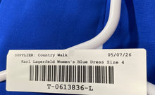 Load image into Gallery viewer, Karl Lagerfeld Paris Womens Blue Back Zipper Sleeveless Collarless Maxi Dress 4

