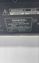 Load image into Gallery viewer, Onkyo Model DV-CP701 Black Portable Multi-Disc Player DVD Changer Not Tested
