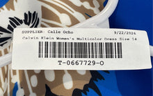 Load image into Gallery viewer, Calvin Klein Womens Multicolor Round Neck Sleeveless Sheath Dress Size 14
