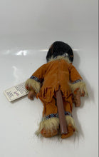 Load image into Gallery viewer, Vintage Heirloom Native American Porcelain Doll In Traditional Outfit With Tag
