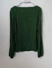 Load image into Gallery viewer, Ann Taylor Womens Green Long Sleeve Boat Neck Pullover Blouse Top Size XL

