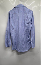 Load image into Gallery viewer, Vince Camuto Mens Blue Plaid Collared Slim Fit Long Sleeve Dress Shirt Size 15

