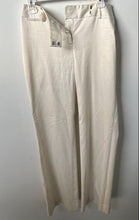 Load image into Gallery viewer, Ann Taylor Loft Womens White Flat Front Pockets Wide-Leg Dress Pants Size 4
