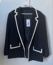 Load image into Gallery viewer, The Limited Womens Black White Outline Two-Button Blazer Size 3X With Tag
