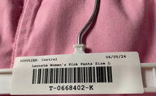 Load image into Gallery viewer, Izod Lacoste Girls Pink Flat Front Regular Fit Elastic Waist Track Pants Size L
