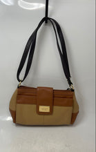 Load image into Gallery viewer, Tignanello Womens Brown Beige Leather Inner Zip Pocket Crossbody Handbag
