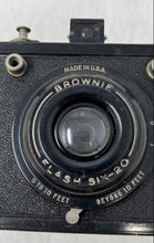 Load image into Gallery viewer, Vintage Kodak Brownie Black Flash Six-20 Roll Film Box Camera Not Tested

