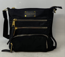 Load image into Gallery viewer, Adrienne Vittadini Womens Black Outer Pocket Adjustable Strap Crossbody Handbag
