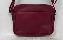 Load image into Gallery viewer, Rosetti Womens Burgundy Pebbled Leather Pockets Adjustable Strap Crossbody Bag
