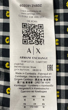 Load image into Gallery viewer, Armani Exchange Mens Black White Printed Cotton Regular Fit Button-Up Shirt Sz M
