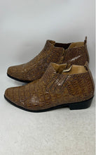 Load image into Gallery viewer, Roberto Chillini Mens Brown Animal Print Almond Toe Ankle Booties Size 12
