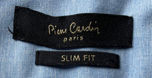 Load image into Gallery viewer, Pierre Cardin Mens Blue Short Sleeve Button-Up Shirt Size Small
