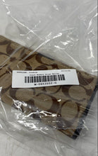 Load image into Gallery viewer, Coach Womens Legacy Brown Signature Print ID Window Card Holder Bifold Wallet
