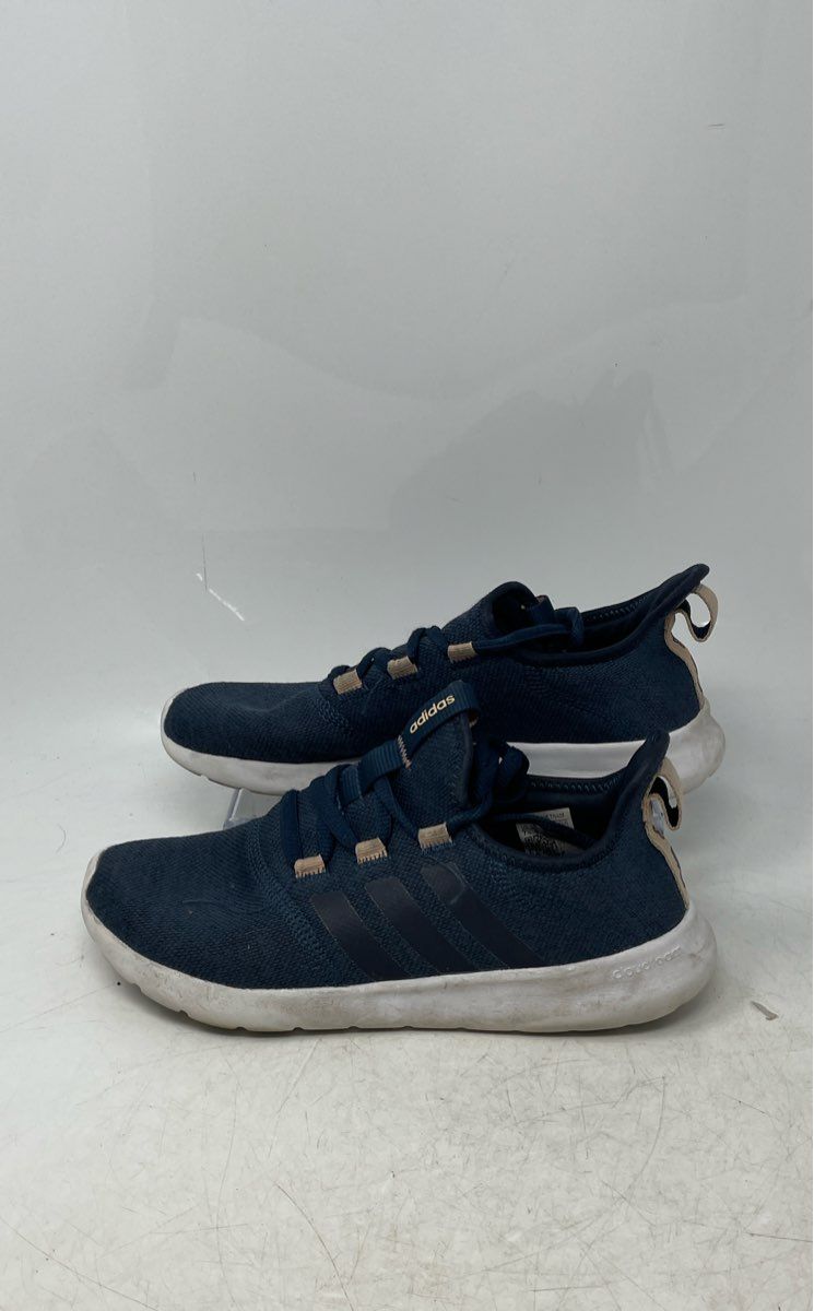 Adidas Womens Cloudfoam Pure 2.0 H00947 Blue Lace-Up Sneakers Shoes Size 7.5