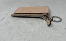 Load image into Gallery viewer, Coach Womens Peach Pebbled Leather ID &amp; Credit Card Slots Small Coin Wallet
