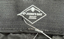 Load image into Gallery viewer, St. John's Bay Womens Black Flat Front Pockets Straight Leg Chino Pants Size 10
