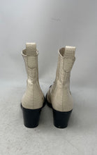 Load image into Gallery viewer, Stradivarius Womens White Croc Embossed Ankle Cowboy Western Boots Size 40

