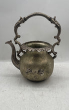 Load image into Gallery viewer, Vintage Silver On Copper Silver-Tone Collectible Tea Pot Kettle With Handle
