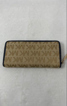 Load image into Gallery viewer, Michael Kors Womens Brown Signature Print Card Slots Accordion Zip-Around Wallet
