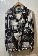 Load image into Gallery viewer, Authentic Armani Exchange Mens Black White Printed Button-Up Shirt Size XXL
