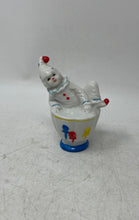 Load image into Gallery viewer, Vintage White Porcelain Hand Painted Circus Clown Mini Figurine
