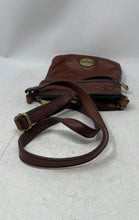 Load image into Gallery viewer, Fossil Womens Explorer Brown Leather Adjustable Strap Mini Crossbody Handbag
