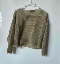 Load image into Gallery viewer, Zara Womens Brown Striped Long Sleeve Round Neck Pullover Sweater Size M W/ Tag
