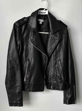 Load image into Gallery viewer, Topshop Womens Black Long Sleeve Collared Pockets Zipper Biker Jacket Size 6
