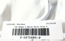 Load image into Gallery viewer, INC International Concepts Womens White Long Sleeve Split Neck Blouse Top Size 4
