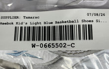 Load image into Gallery viewer, Reebok Boys Question Mid HR1064 Light Blue White Lace-Up Basketball Shoes Size 2

