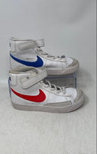 Load image into Gallery viewer, Nike Unisex Kids Blazer Mid '77 DA4087-111 White Blue Red Sneaker Shoes Sz 13.5C

