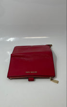 Load image into Gallery viewer, Michael Kors Womens Red Leather Outer Pocket Credit Card Slot Bifold Wallet
