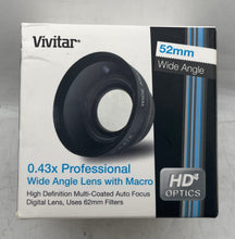 Load image into Gallery viewer, Vivitar 0.43X Autofocus Professional Wide Angle Digital Lens With Macro
