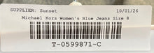 Load image into Gallery viewer, Michael Kors Womens Blue Denim Pockets Stretch Straight Leg Jeans Size 8
