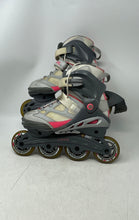 Load image into Gallery viewer, DBX Womens Abec 7 Gray Pink Four Wheels Adjustable Strap Inline Skates Size 6

