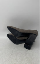 Load image into Gallery viewer, Nine West Womens Gray Suede Pointed Toe Slip-On Block Pump Heels Size 7.5
