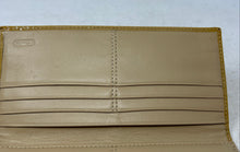 Load image into Gallery viewer, Coach Womens Brown &amp; Beige Signature Print Canvas Card Holder Clutch Wallet
