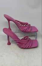 Load image into Gallery viewer, Zara Womens Pink Open Toe Slip-On Stiletto Heel Strappy Sandals Size EUR 40
