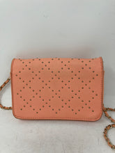 Load image into Gallery viewer, Bebe Womens Orange Leather Studded Mini Shoulder Crossbody Bag
