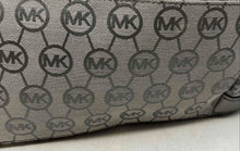 Load image into Gallery viewer, Michael Kors Womens Ludlow Silver Gray Monogram Print Inner Pockets Shoulder Bag
