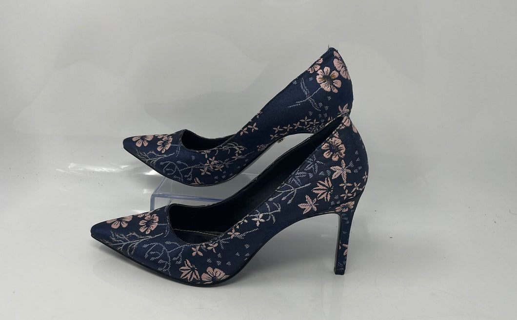 Charles David Womens Denise Blue Pink Floral Print Pump Heels Shoes Size 8