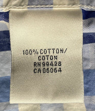 Load image into Gallery viewer, Bugatchi Uomo Mens Blue White Plaid Cotton Long Sleeve Button-Up Shirt Size XXL
