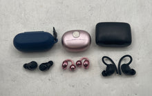Load image into Gallery viewer, Lot Of 3 Pcs Assorted Multicolor Wireless Bluetooth In Ear Earbuds Not Tested
