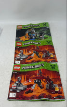 Load image into Gallery viewer, Lot Of 3 Pcs Lego Minecraft 21113 &amp; 21126 Building Toy Instruction Manuals Books
