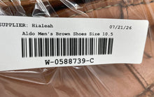 Load image into Gallery viewer, Aldo Mens Jarom Brown Leather Slip-On Round Toe Penny Loafer Shoes Size 10.5
